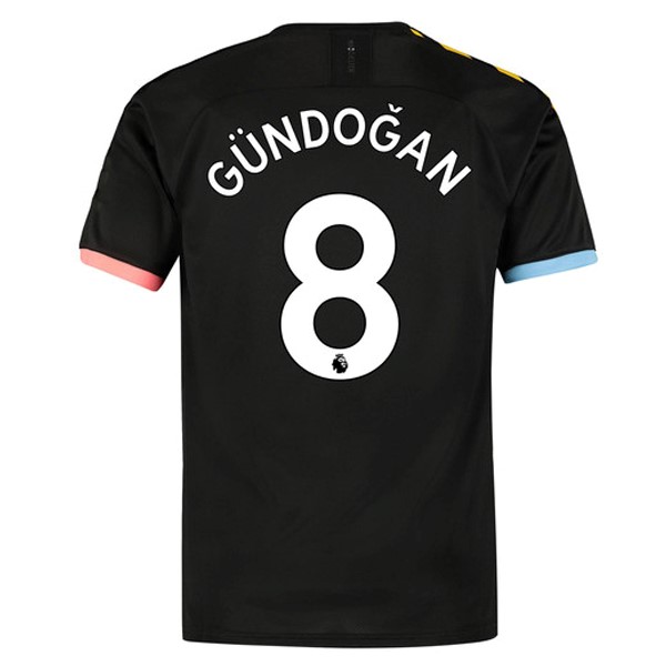 Trikot Manchester City NO.8 Gundogan Auswarts 2019-20 Schwarz Fussballtrikots Günstig